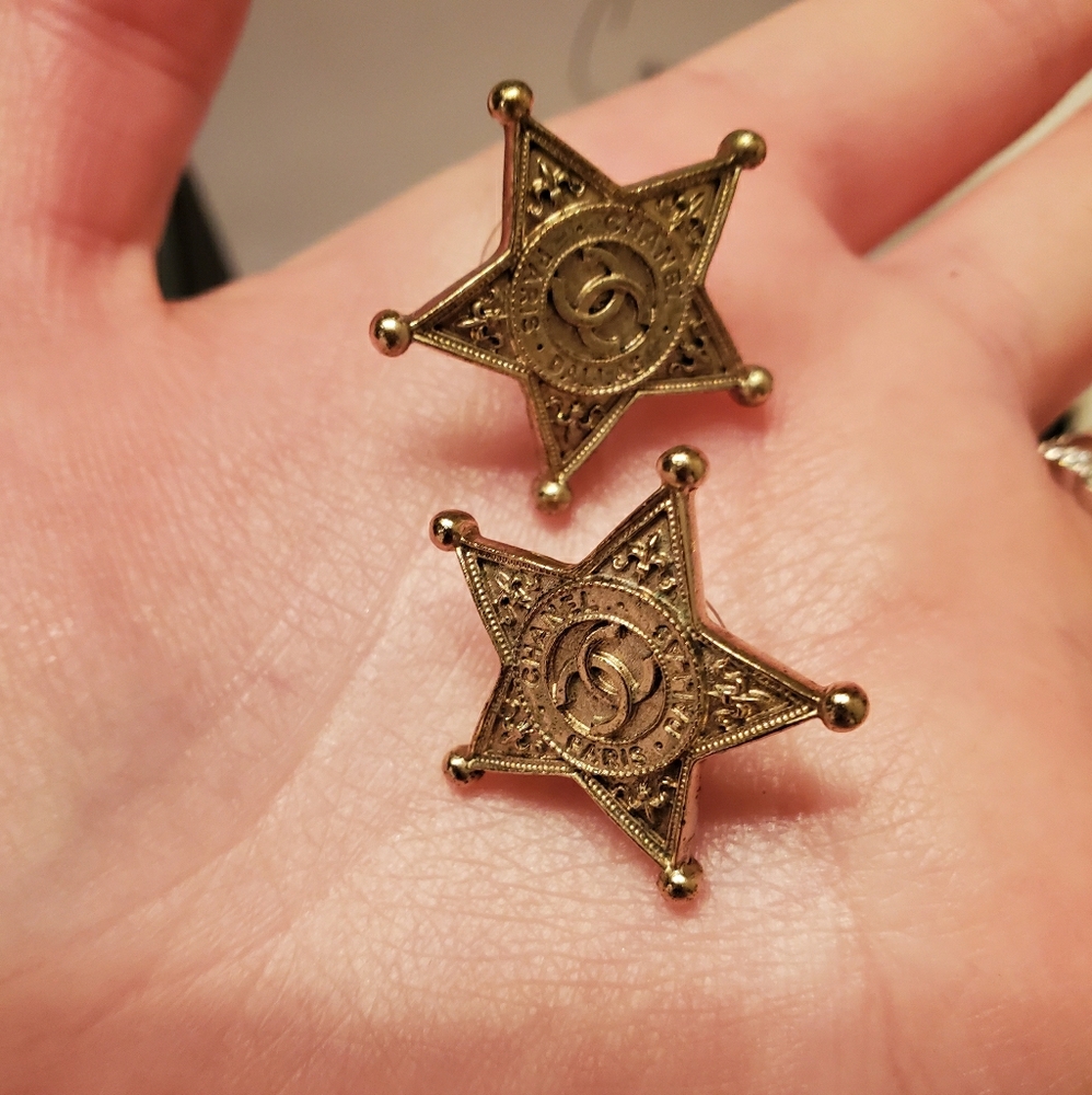 Authentic Chanel Dallas Star Earrings